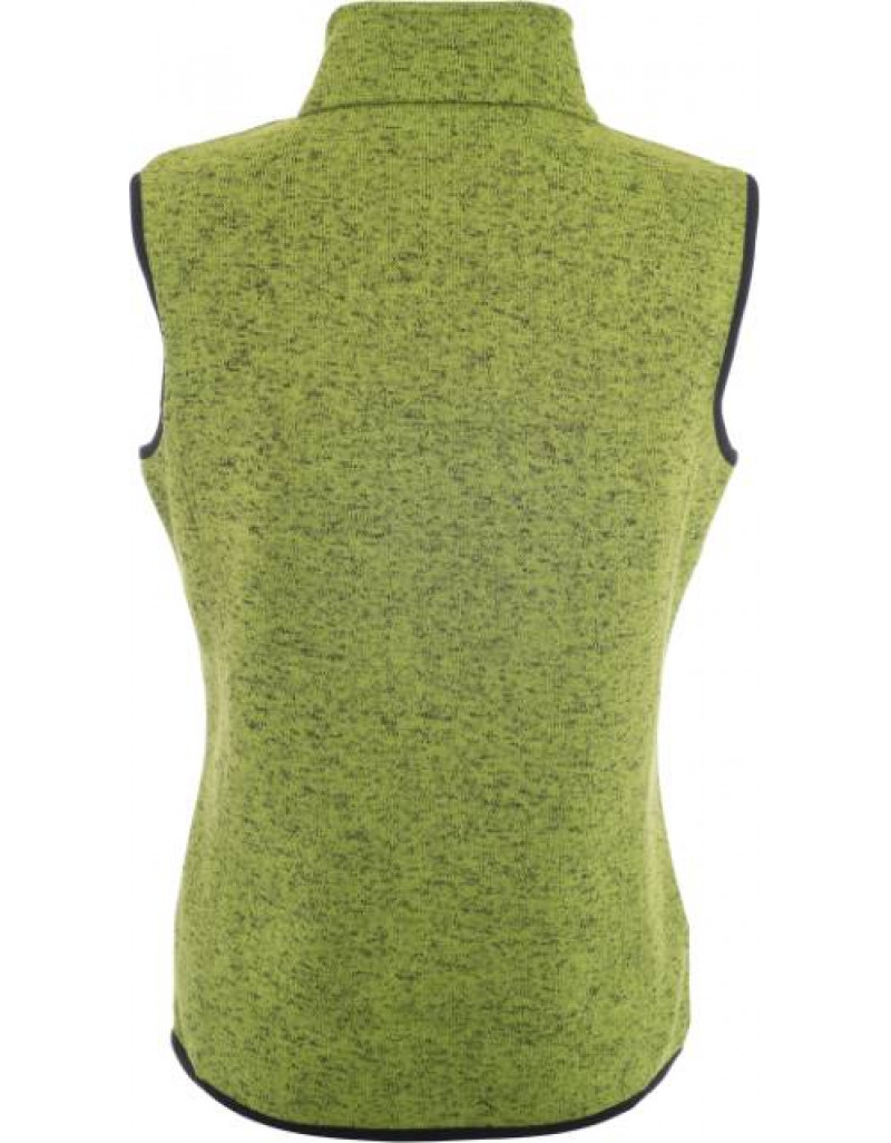 Vestă tricotată din fleece pentru femei cu guler ridicat